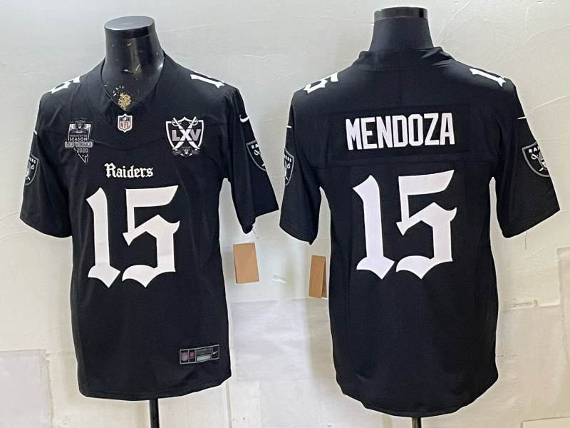 Men 2026 Oakland Raiders #15 Mendoza Black Nike Limited NFL Jersey 0722002->oakland raiders->NFL Jersey